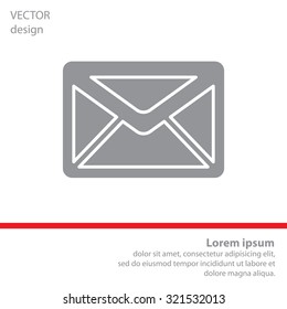 Envelope Mail icon, vector illustration. Flat design style