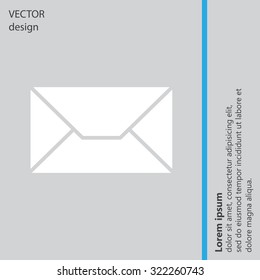 Envelope Mail icon, vector illustration. Flat design style