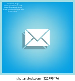 Envelope Mail icon, vector illustration. Flat design style