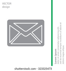 Envelope Mail icon, vector illustration. Flat design style