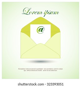 Envelope Mail icon, vector illustration. Flat design style