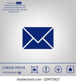 Envelope Mail icon, vector illustration. Flat design style