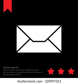 Envelope Mail icon, vector illustration. Flat design style