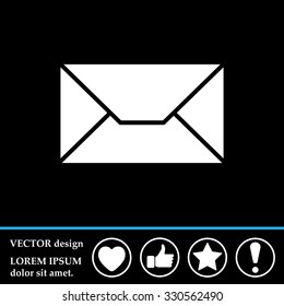 Envelope Mail icon, vector illustration. Flat design style