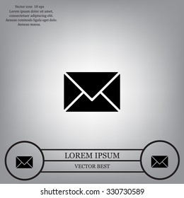 Envelope Mail icon, vector illustration. Flat design style