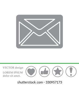 Envelope Mail icon, vector illustration. Flat design style