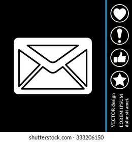 Envelope Mail icon, vector illustration. Flat design style