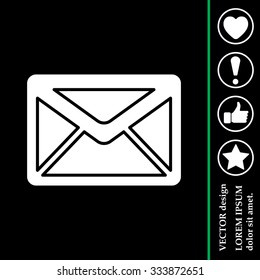 Envelope Mail icon, vector illustration. Flat design style
