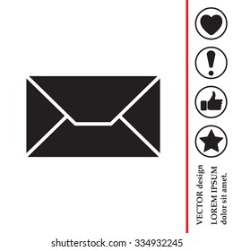 Envelope Mail icon, vector illustration. Flat design style