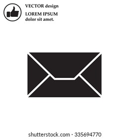 Envelope Mail icon, vector illustration. Flat design style