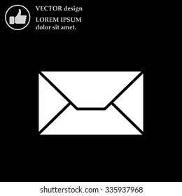 Envelope Mail icon, vector illustration. Flat design style