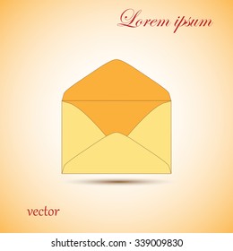 Envelope Mail icon, vector illustration. Flat design style