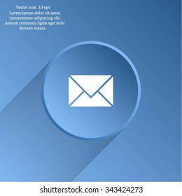 Envelope Mail icon, vector illustration. Flat design style