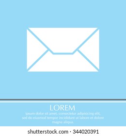 Envelope Mail icon, vector illustration. Flat design style