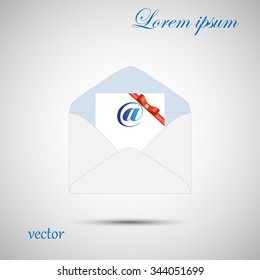 Envelope Mail icon, vector illustration. Flat design style