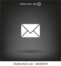 Envelope Mail icon, vector illustration. Flat design style