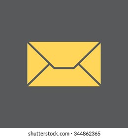 Envelope Mail icon, vector illustration. Flat design style