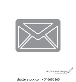 Envelope Mail icon, vector illustration. Flat design style