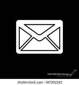 Envelope Mail icon, vector illustration. Flat design style