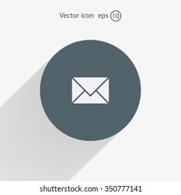 Envelope Mail icon, vector illustration. Flat design style