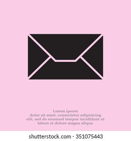 Envelope Mail icon, vector illustration. Flat design style