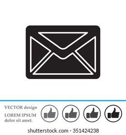 Envelope Mail icon, vector illustration. Flat design style
