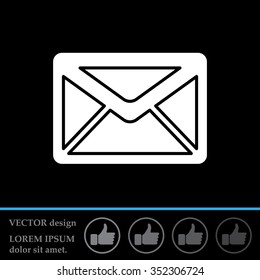 Envelope Mail icon, vector illustration. Flat design style