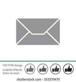 Envelope Mail icon, vector illustration. Flat design style