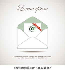 Envelope Mail icon, vector illustration. Flat design style
