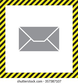Envelope Mail icon, vector illustration. Flat design style