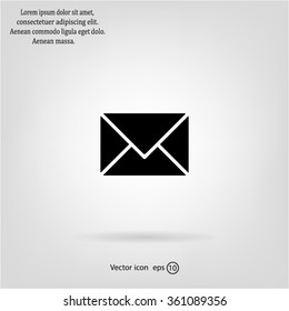 Envelope Mail icon, vector illustration. Flat design style