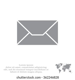 Envelope Mail icon, vector illustration. Flat design style