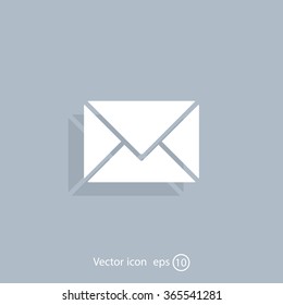 Envelope Mail icon, vector illustration. Flat design style