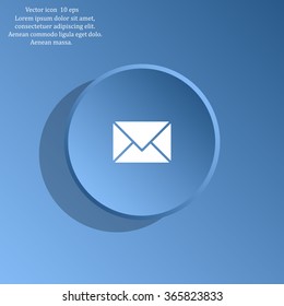 Envelope Mail icon, vector illustration. Flat design style