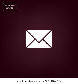 Envelope Mail icon, vector illustration. Flat design style