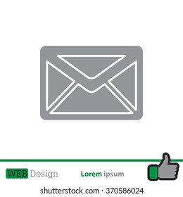 Envelope Mail icon, vector illustration. Flat design style