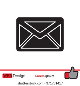 Envelope Mail icon, vector illustration. Flat design style