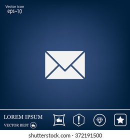 Envelope Mail icon, vector illustration. Flat design style