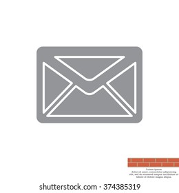 Envelope Mail icon, vector illustration. Flat design style