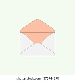 Envelope Mail icon, vector illustration. Flat design style