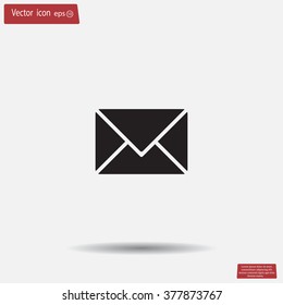 Envelope Mail icon, vector illustration. Flat design style