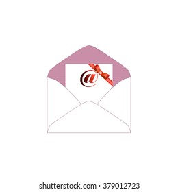 Envelope Mail icon, vector illustration. Flat design style