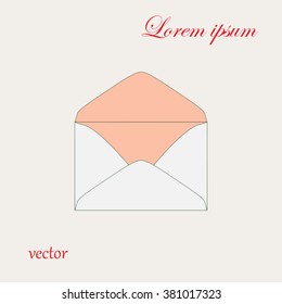 Envelope Mail icon, vector illustration. Flat design style