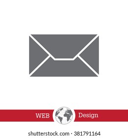 Envelope Mail icon, vector illustration. Flat design style
