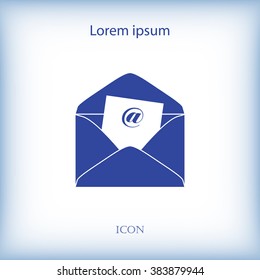 Envelope Mail icon, vector illustration. Flat design style