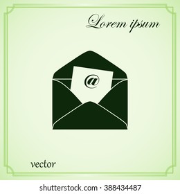 Envelope Mail icon, vector illustration. Flat design style