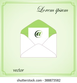 Envelope Mail icon, vector illustration. Flat design style