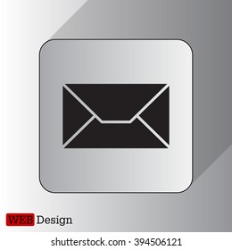 Envelope Mail icon, vector illustration. Flat design style