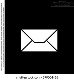 Envelope Mail icon, vector illustration. Flat design style