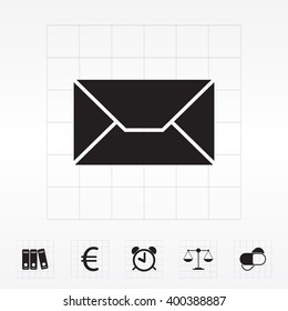 Envelope Mail icon, vector illustration. Flat design style